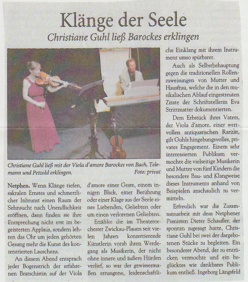 Gesänge der Seele - Sonntags Anzeiger Singerland